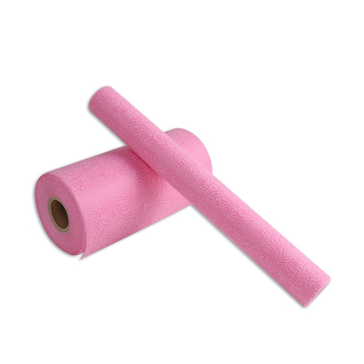 Material de empaquetado no tejido grabado en relieve rosa del regalo del papel de embalaje de los Pp